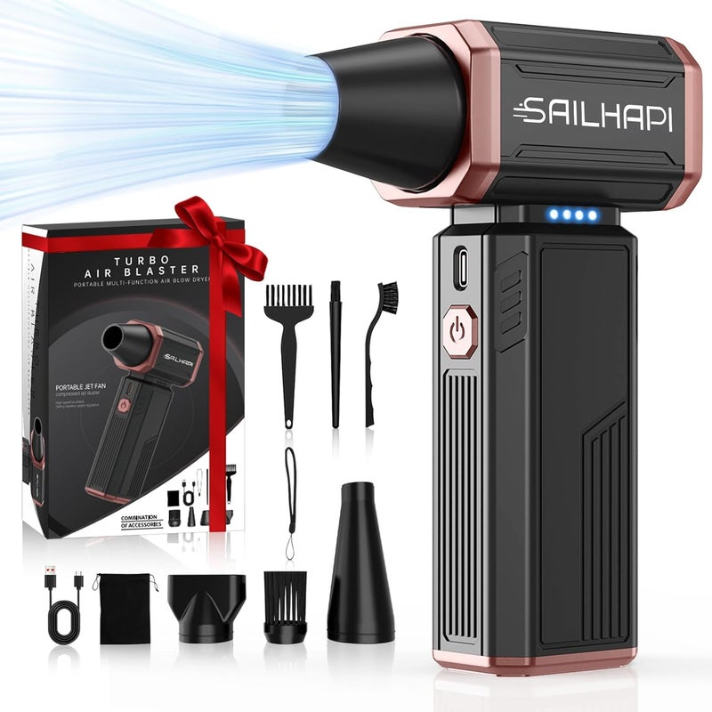 SAILHAPI Electric Air Duster, 300000RPM High-Speed Cordless Blower Fan with Variable Speed & Brushless Motor, Portable Mini Blower for Keyboard, Car, PC Cleaning, Replaces Canned Air, Gifts for Men - Image 1